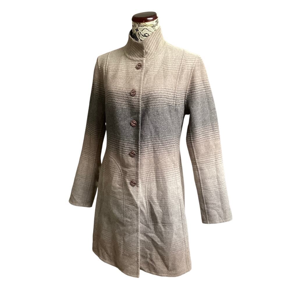 Sol Alpaca Reversible Baby Alpaca Soft Coat women’s L gray